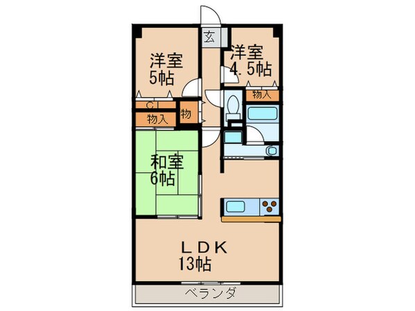 クレストヒルズ東山の物件間取画像